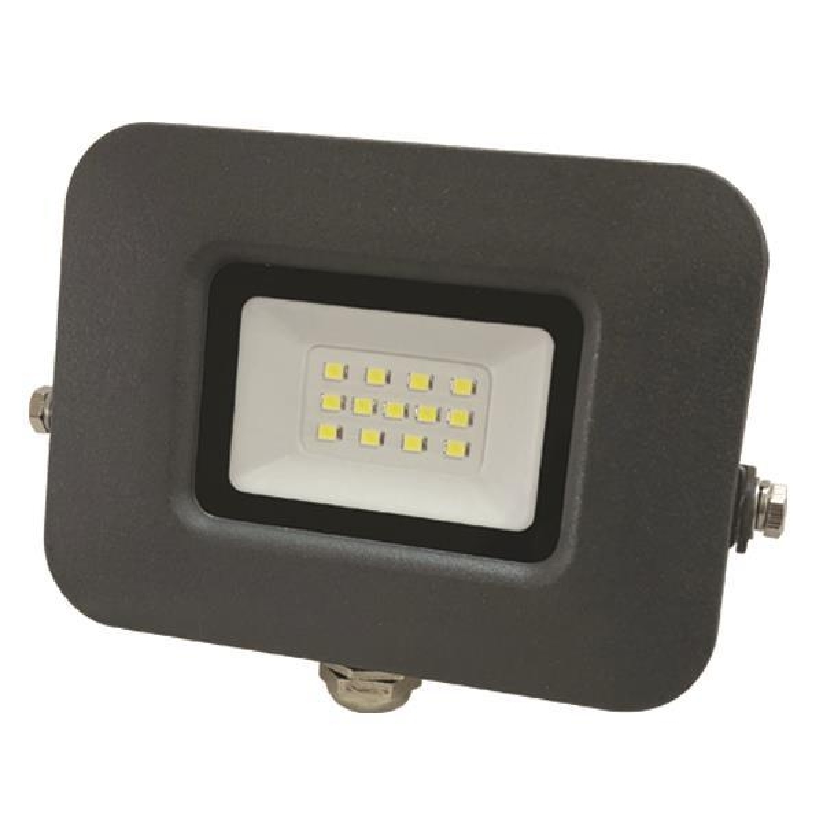Eurolamp ΠΡΟΒΟΛΕΑΣ LED 10W SMD ΒΑΣΗ 360° ΓΡΑΦΙΤΗΣ IP65 4000K PLUS
