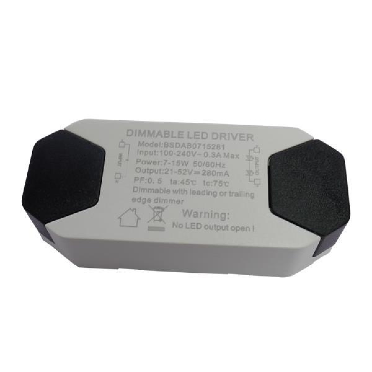Eurolamp ΤΡΟΦΟΔΟΤΙΚΟ DIMMER ΓΙΑ LED SLIM PANEL ΑΠΟ 7-15W 85-265V AC 300mA 3 ΧΡΟΝΙΑ ΕΓΓΥΗΣΗ