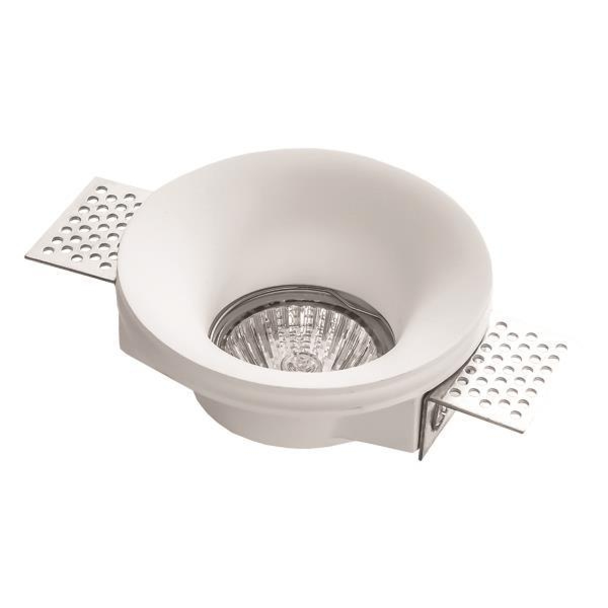 Eurolamp ΣΠΟΤ ΓΥΨΙΝΟ ΜΟΝΟ ΣΤΡΟΓΓΥΛΟ  GU10 Φ100x40