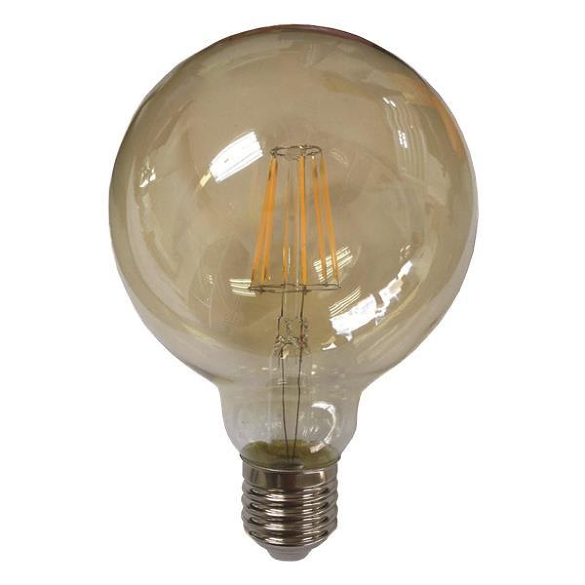Eurolamp ΛΑΜΠΑ LED ΓΛΟΜΠΟΣ G95 FILAMENT 8W Ε27 2400K 220-240V GOLD GLASS DIMMABLE