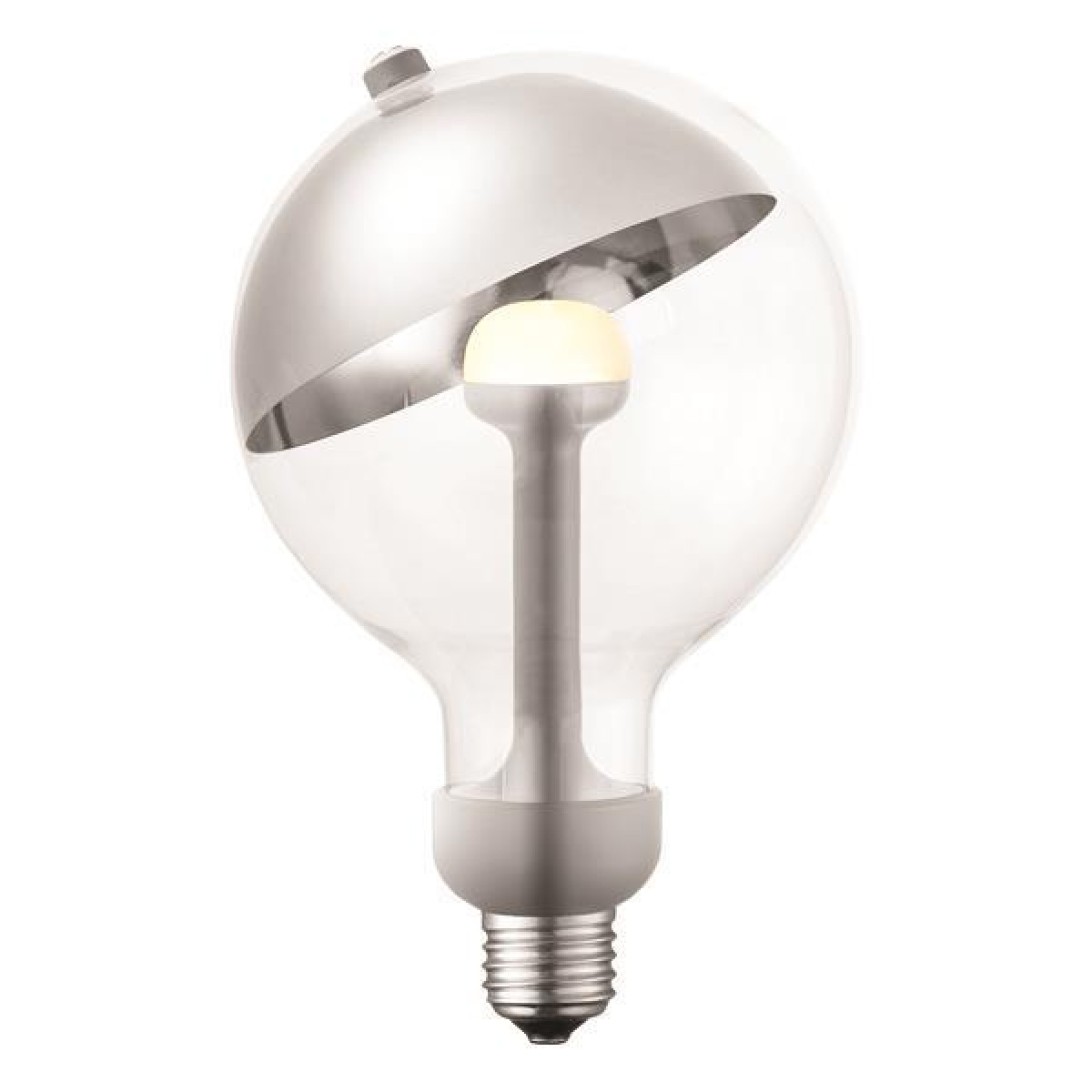 Eurolamp ΛΑΜΠΑ LED "MOVE ME" ΓΛΟΜΠΟΣ G120 E27 5,5W 2700K 220-240V ΑΣΗΜΙ/ΑΣΗΜΙ