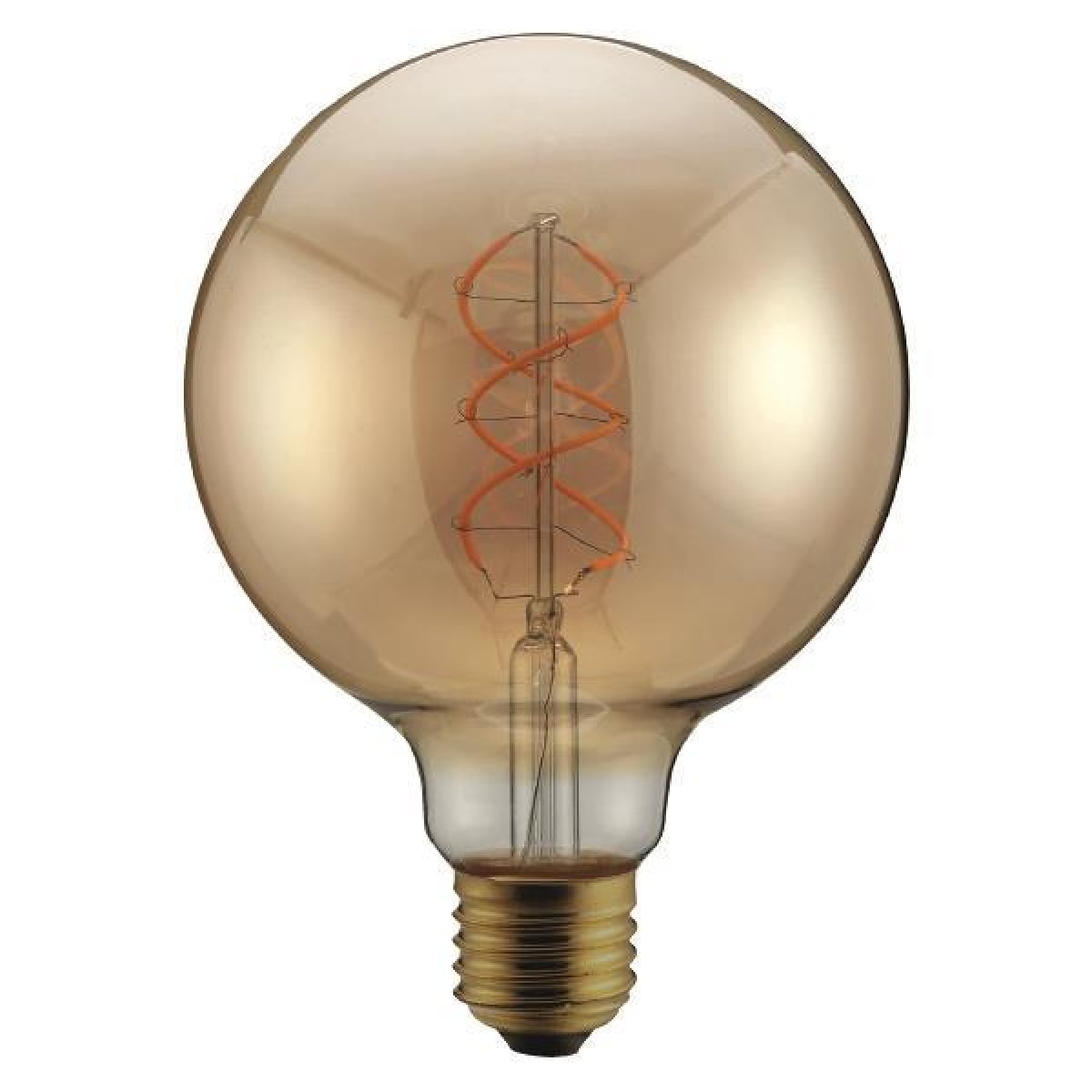 Eurolamp ΛΑΜΠΑ LED G95 FILAMENT "DECOR" 5W E27 1800K 220-240V DIMMABLE  GOLD