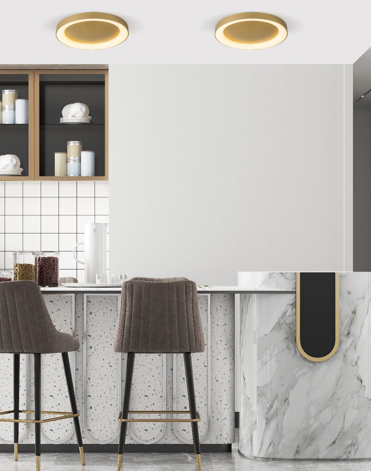 Home Lighting SE LED 80 AMAYA CEILING BRUSHED GOLD Δ3 - Image 6