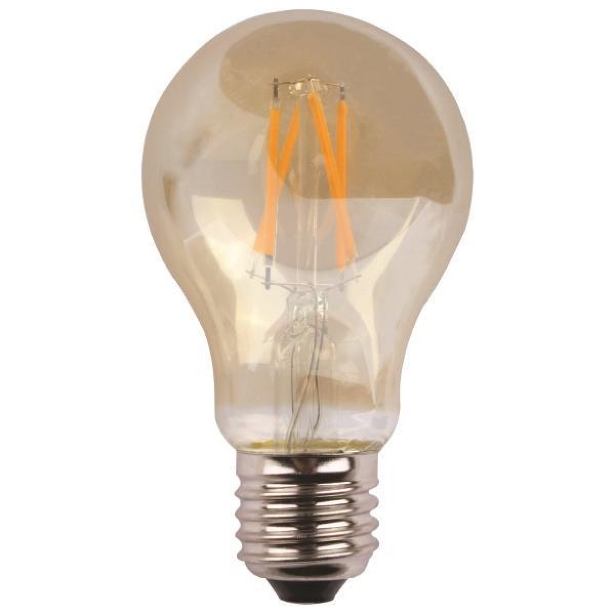 Eurolamp ΛΑΜΠΑ ΚΟΙΝΗ LED CROSSED FILAMENT 7W E27 2400K 220-240V GOLD GLASS DIMMABLE