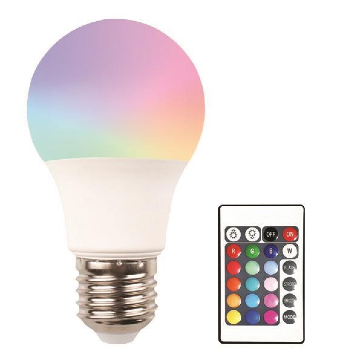 Eurolamp ΛΑΜΠΑ LED 9W Ε27 RGBW ΜΕ ΤΗΛΕΧΕΙΡΙΣΤΗΡΙΟ 220-240V