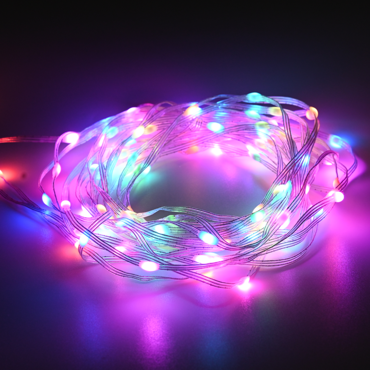 ACA 100RGB LED SMART STRING CONNECTABLE, 10m, USB, REMOTE&APP, IP44, 3m ΚΑΛΩΔ ΤΡΦ