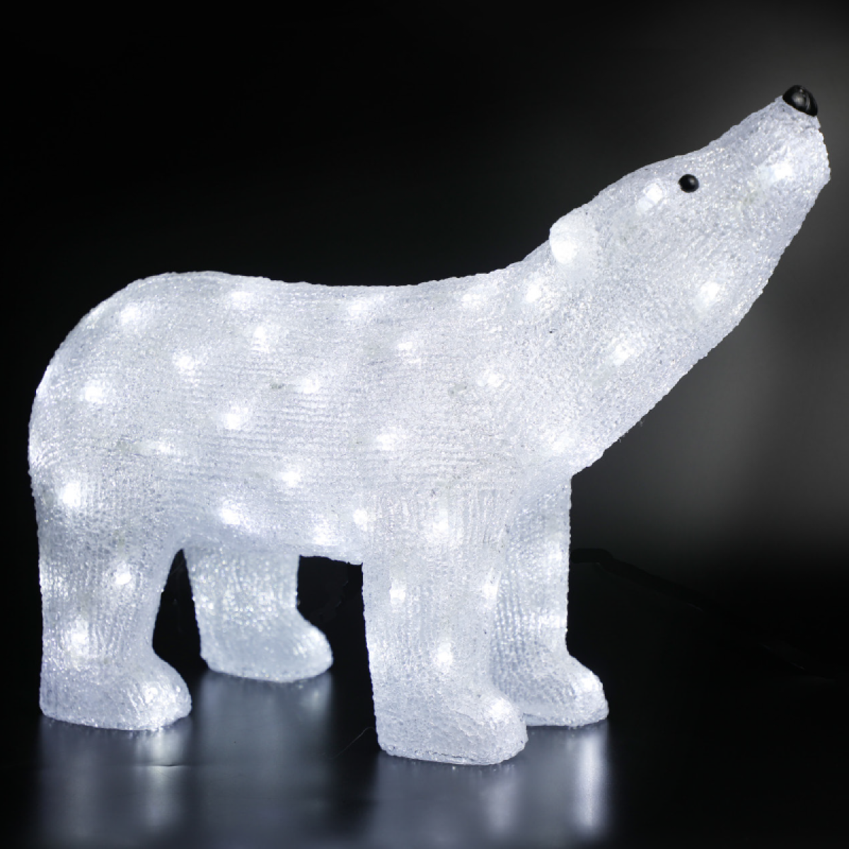 ACA ACRYLIC HEAD UP BEAR 120 LED ΛΕΥΚΑ IP44 55*17,5*37,5cm  30cm ΚΑΛ.