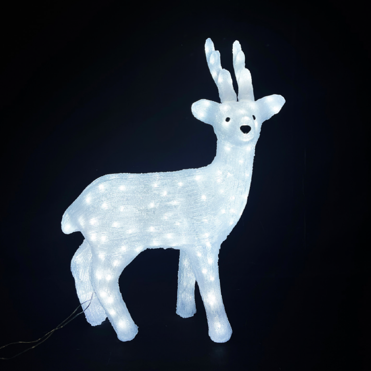 ACA ACRYLIC STANDING REINDEER 150 LED ΛΕΥΚΑ IP44 57,5*32*74,5cm  30cm ΚΑΛ.