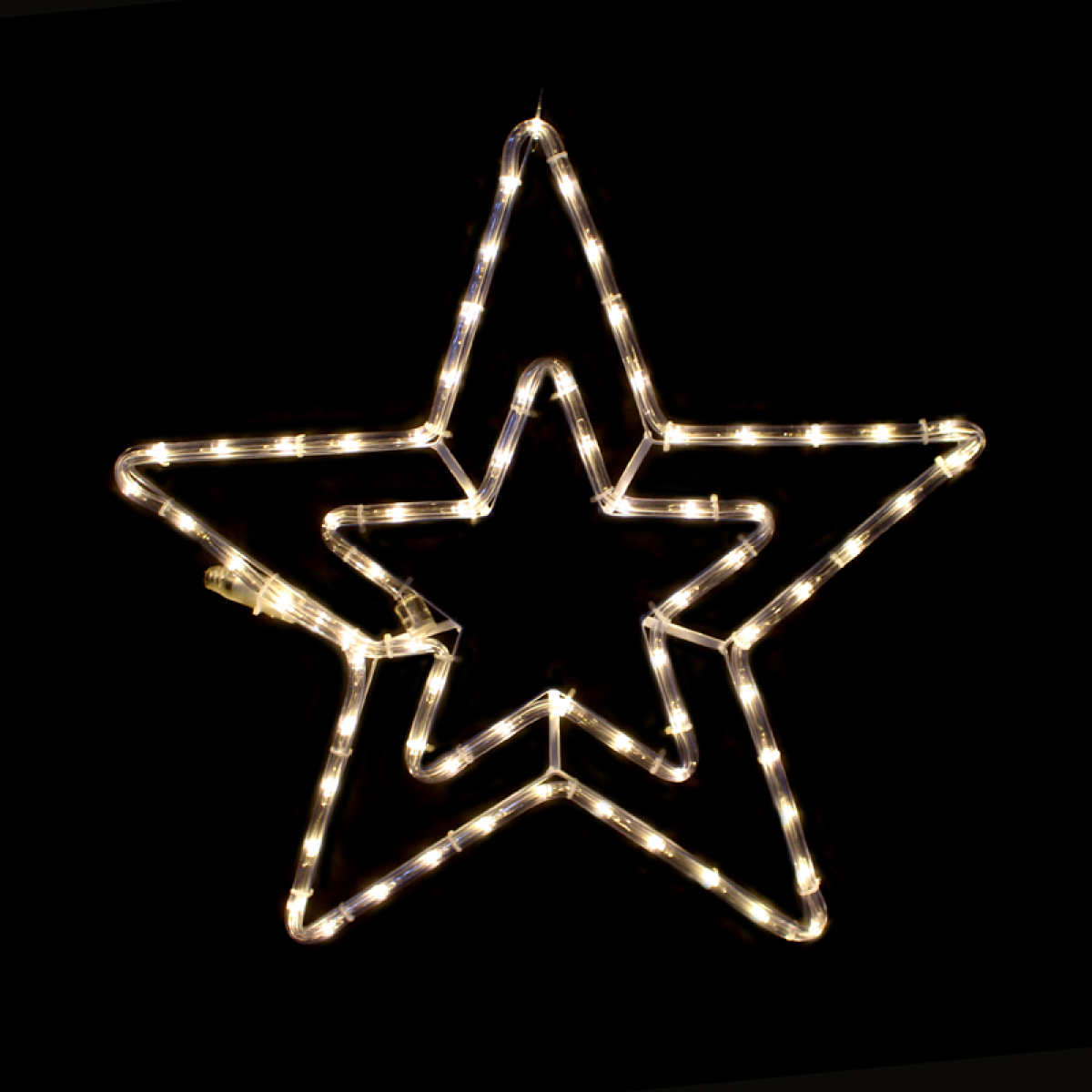 ACA  "DOUBLE STARS" 60 LED ΣΧΕΔΙΟ 2.5m ΜΟΝΟΚΑΝΑΛ ΦΩΤΟΣΩΛ ΘΕΡΜΟ ΛΕΥΚΟ IP65 46cm 1.5m ΚΑΛΩΔ