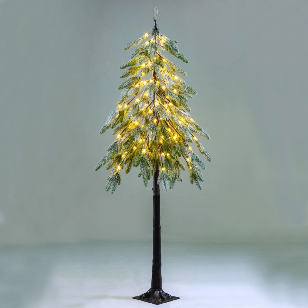 ACA SNOWY GREEN PINE TREE 120 WW LED ΛΑΜΠ. ΑΝΤΑΠΤ:4,5V IP44 ΥΨΟΣ 180cm ΒΑΣΗ:21x21cm 5m ΚΑΛ