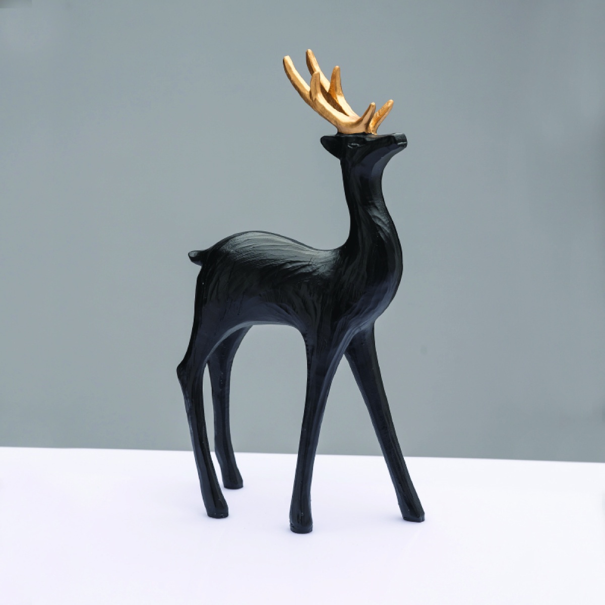 ACA ΔΙΑΚΟΣΜΗΤΙΚΟ RESIN  ΕΛΑΦΙ  ΛΕΥΚΟ  16x7x31cm