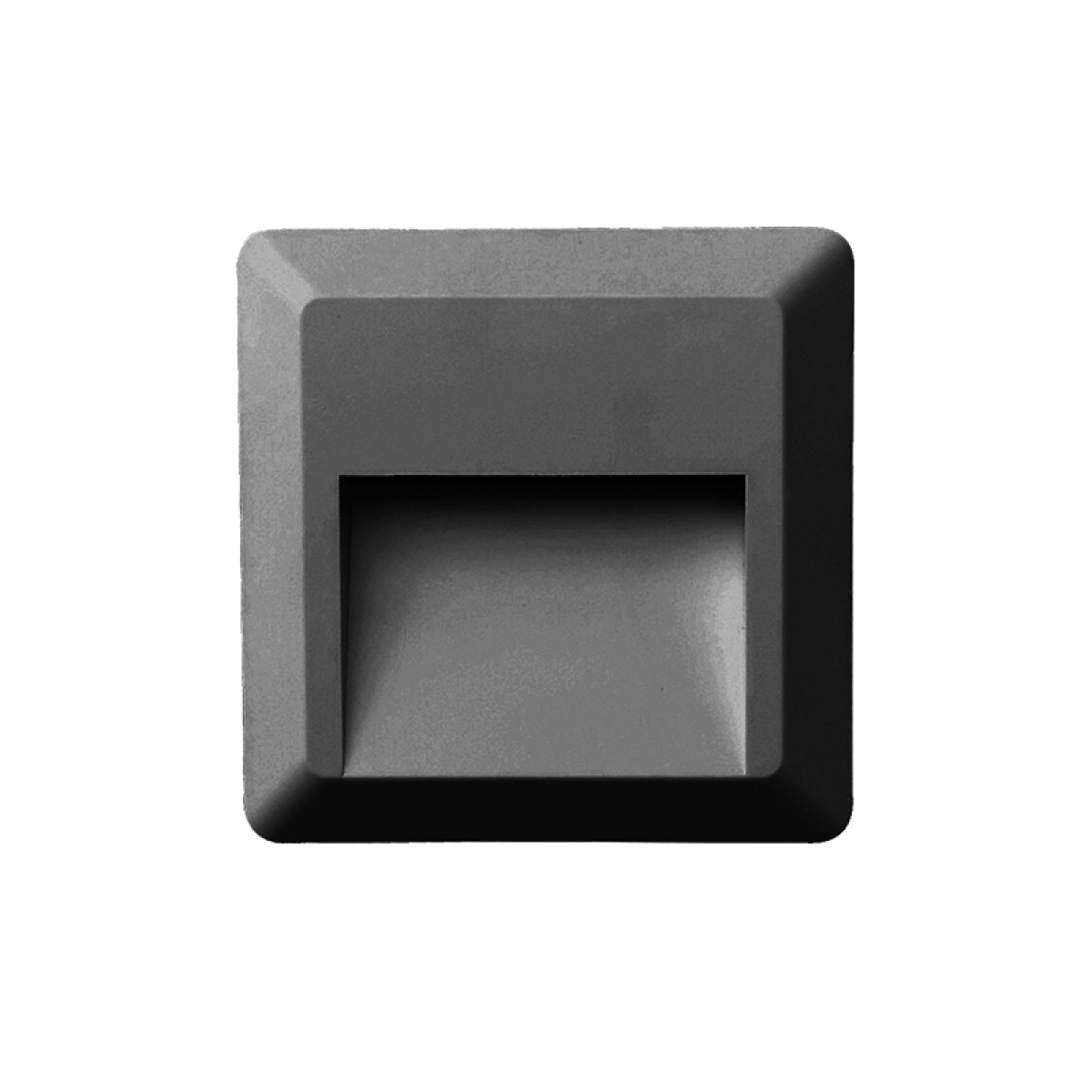 ACA LED WALL SQUARE LUMINAIRE DARK GREY 230V AC IP65 2W 3000K 100LM RA80