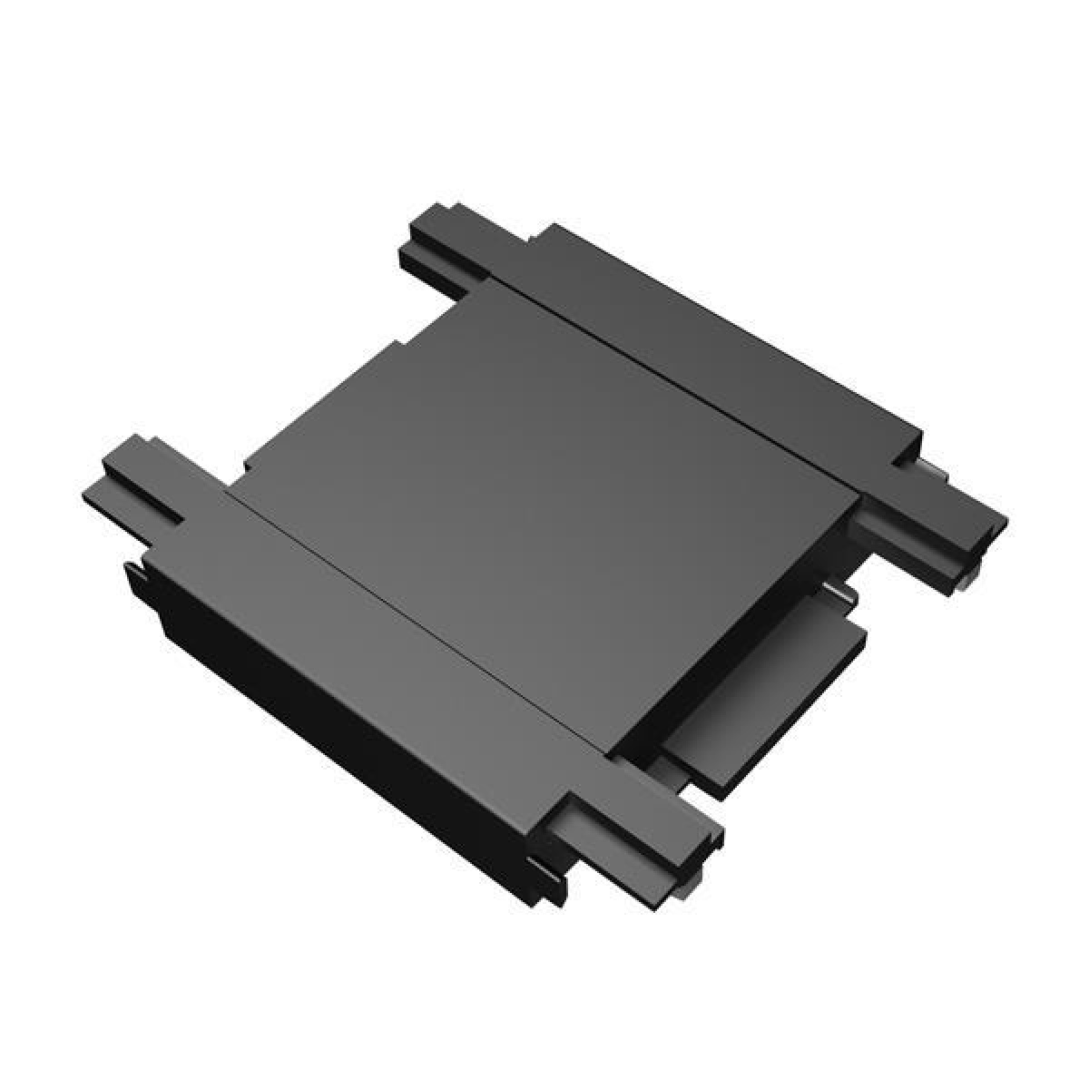 Eurolamp ΣΥΝΔΕΣΜΟΣ ΜΑΓΝΗΤΙΚΗΣ ΡΑΓΑΣ ULTRA SLIM ΤΥΠΟΥ "Ι" ΜΑΥΡΟΣ