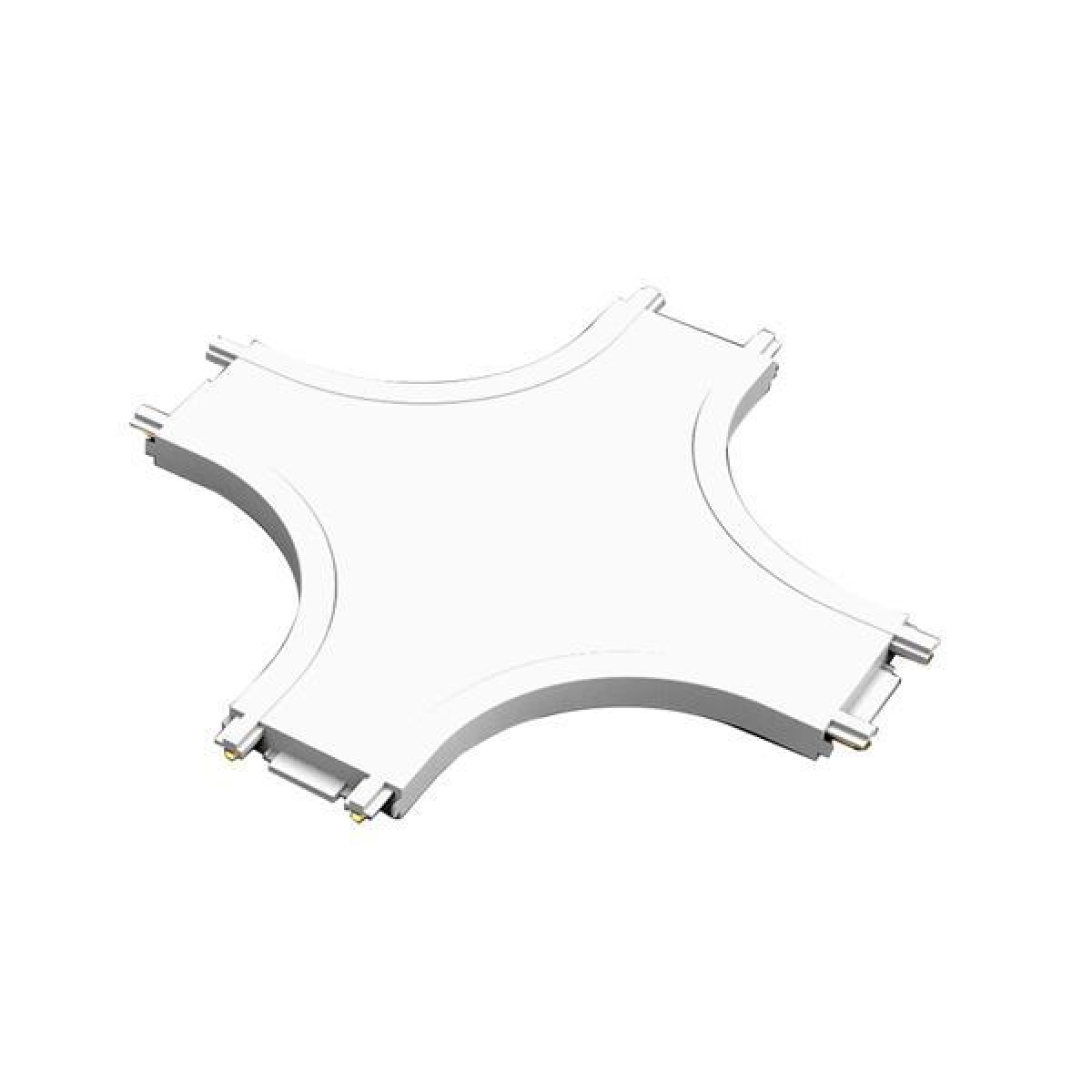 Eurolamp ΣΥΝΔΕΣΜΟΣ ΜΑΓΝΗΤΙΚΗΣ ΡΑΓΑΣ ULTRA SLIM ΣΤΑΥΡΟΣ ΜΑΥΡΟΣ