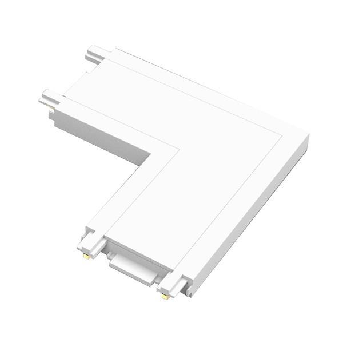 Eurolamp ΣΥΝΔΕΣΜΟΣ ΜΑΓΝΗΤΙΚΗΣ ΡΑΓΑΣ ULTRA SLIM ΓΩΝΙΑ90ο  ΛΕΥΚΟΣ