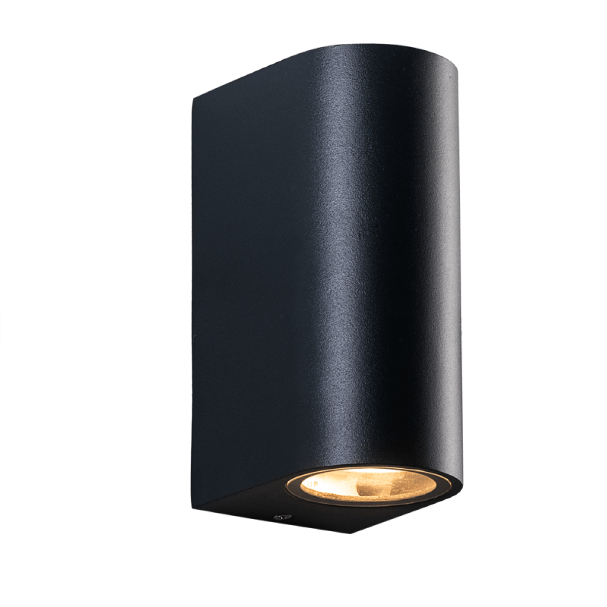 ACA GU10 WALL LUMINAIRE 230V AC SAND BLACK IP65 MAX.2X35W