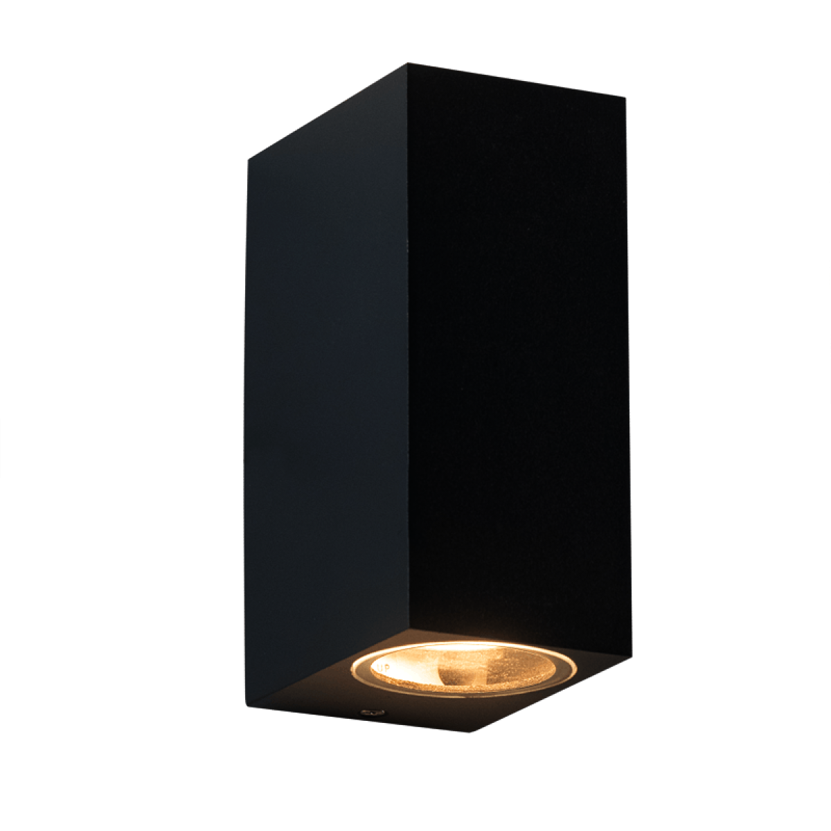 ACA GU10 WALL LUMINAIRE 230V AC SAND BLACK IP65 MAX.2X35W