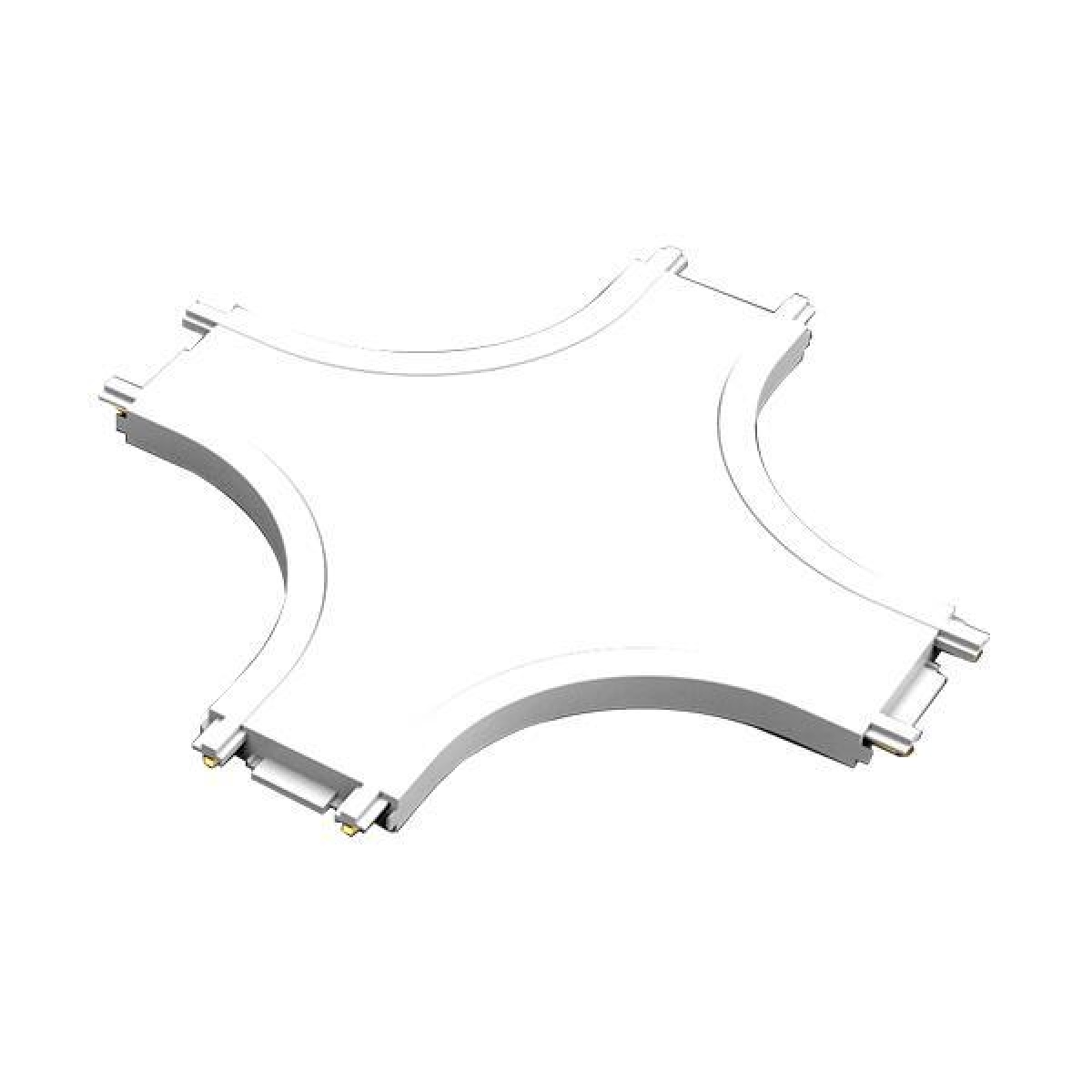 Eurolamp ΣΥΝΔΕΣΜΟΣ ΜΑΓΝΗΤΙΚΗΣ ΡΑΓΑΣ ULTRA SLIM ΣΤΑΥΡΟΣ ΛΕΥΚΟΣ