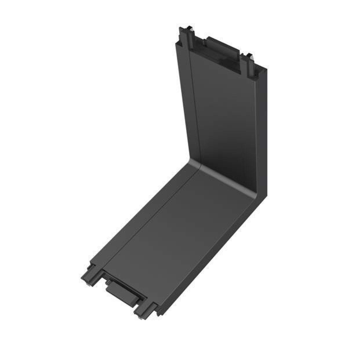 Eurolamp ΣΥΝΔΕΣΜΟΣ ΜΑΓΝΗΤΙΚΗΣ ΡΑΓΑΣ ULTRA SLIM ΚΑΘΕΤΟΣ ΜΑΥΡΟΣ