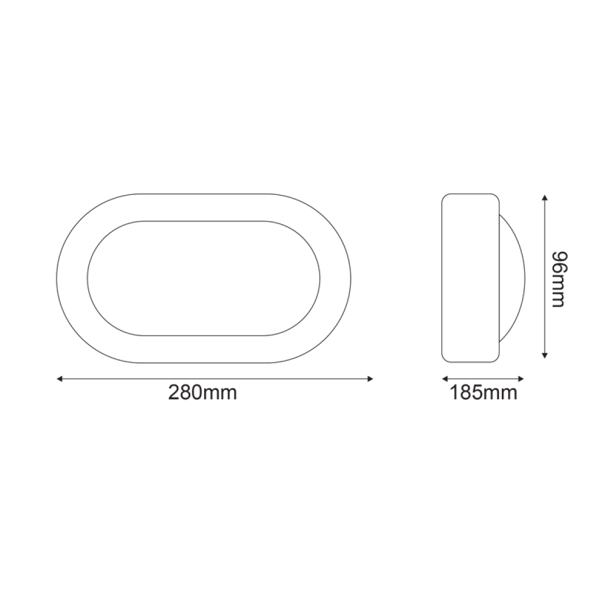 ACA ΑΠΛΙΚΑ ΛΕΥΚΗ ΙΡ54 Ε27 max.60W  280 x 185 x 96mm  RAL C3619M - Image 2