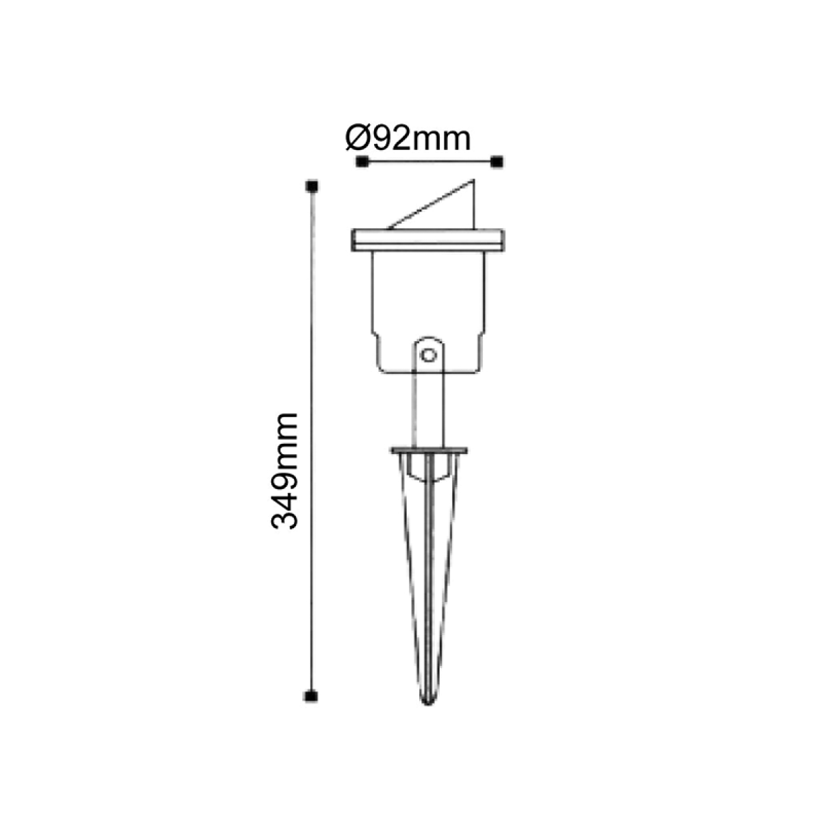 ACA ΣΠΟΤ ΚΗΠΟΥ GU10 max 35W ΜΑΥΡΟ - Image 2