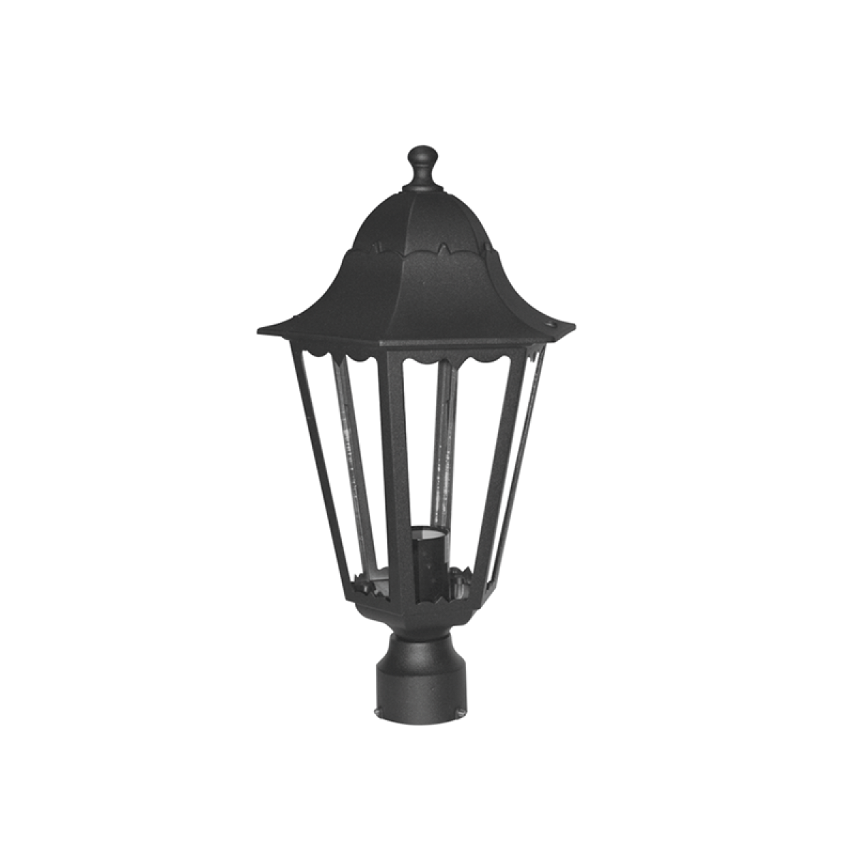 ACA ΦΑΝΑΡΙ ΚΟΛΩΝΑΣ ΜΑΥΡΟ ΜΑΤ RAL9005M  23.5Χ44,5cm Φ60