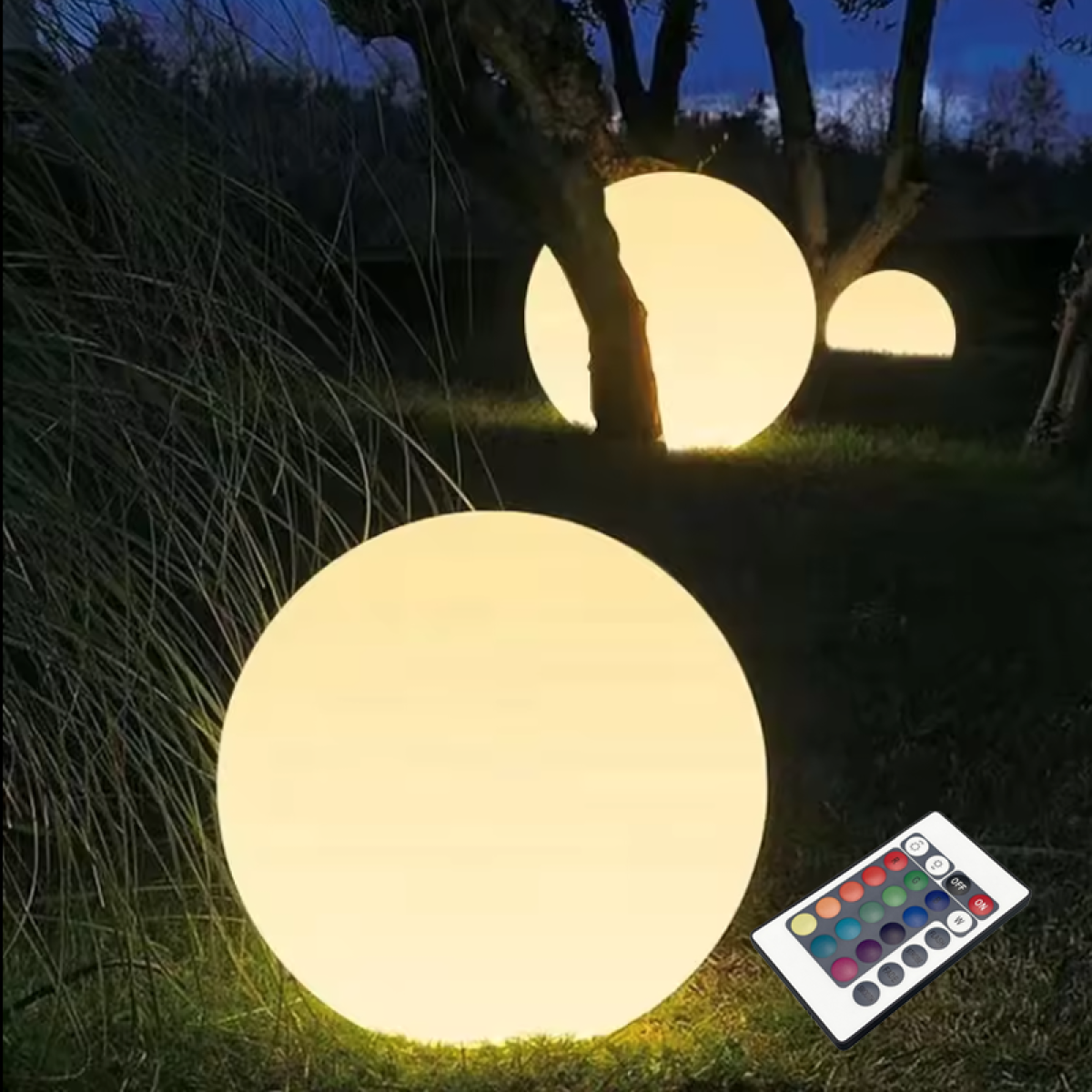 ACA ΗΛΙΑΚΗ/ΕΠΑΝΑΦΟΡΤΙΖΟΜΕΝΗ RGBW LED ΜΠΑΛΑ D50cm IP54 LiFePO4 1800mAh