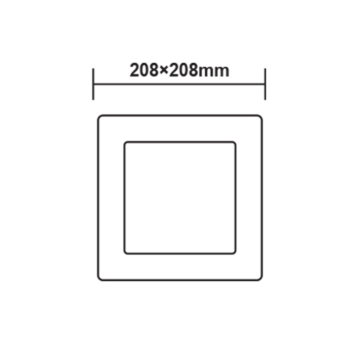 ACA ΛΕΥΚΟ ΤΕΤΡΑΓΩΝΟ LED ΠΑΝΕΛ ΟΡΟΦΗΣ 18W 4000K 1800Lm 208x208mm 230V AC Ra80 - Image 2