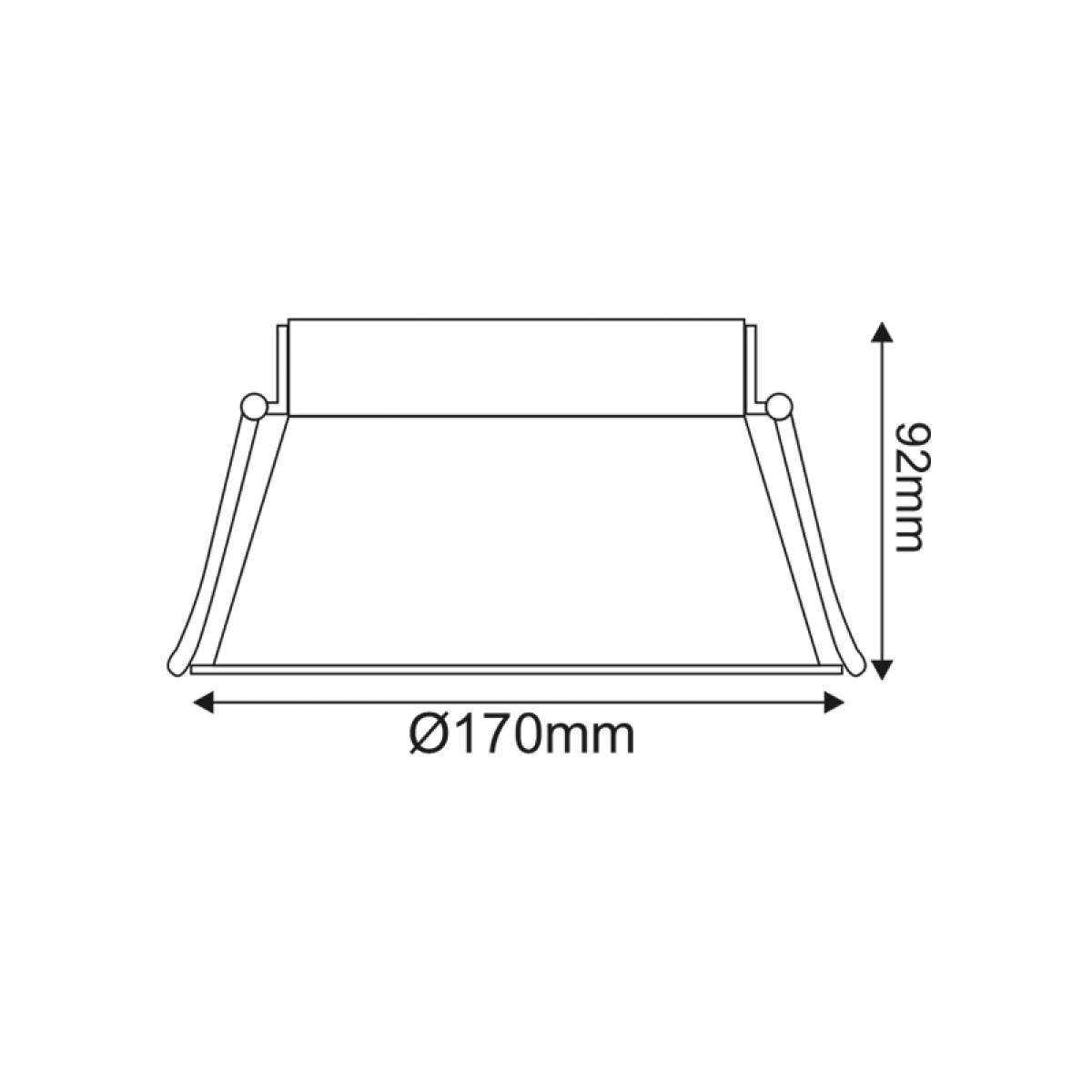ACA  ΣΠΟΤ TRIMLESS AR111 GLC ΜΟΝΟ ΜΑΥΡΟ Φ170xH92 - Image 2