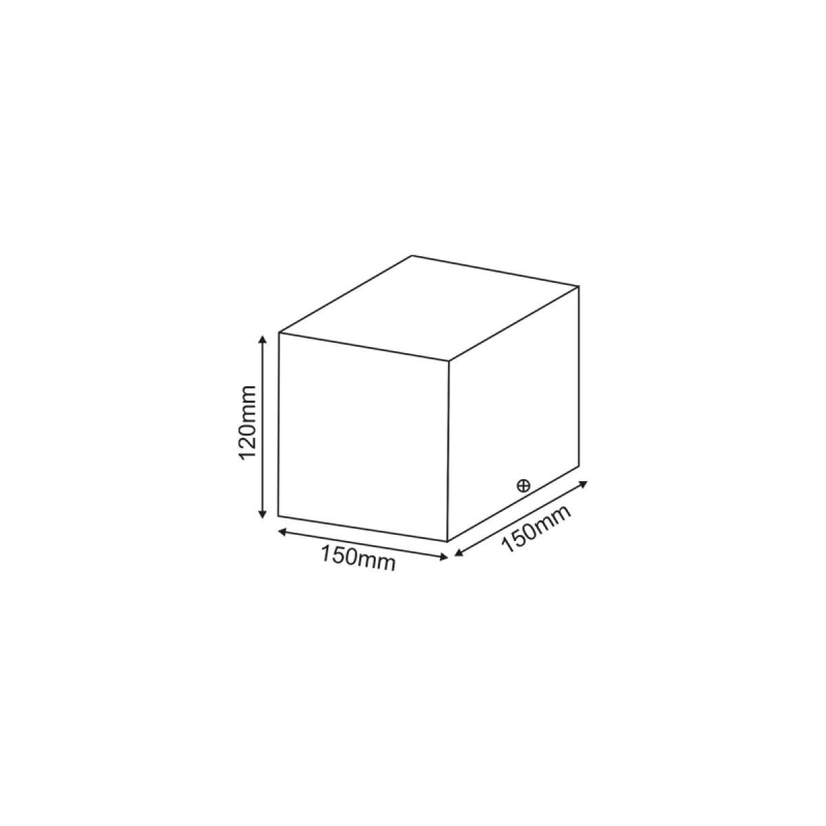 ACA   ΣΠΟΤ ΟΡΟΦΗΣ AR111 ΜΟΝΟ ΜΑΥΡΟ 150x150x120 - Image 2