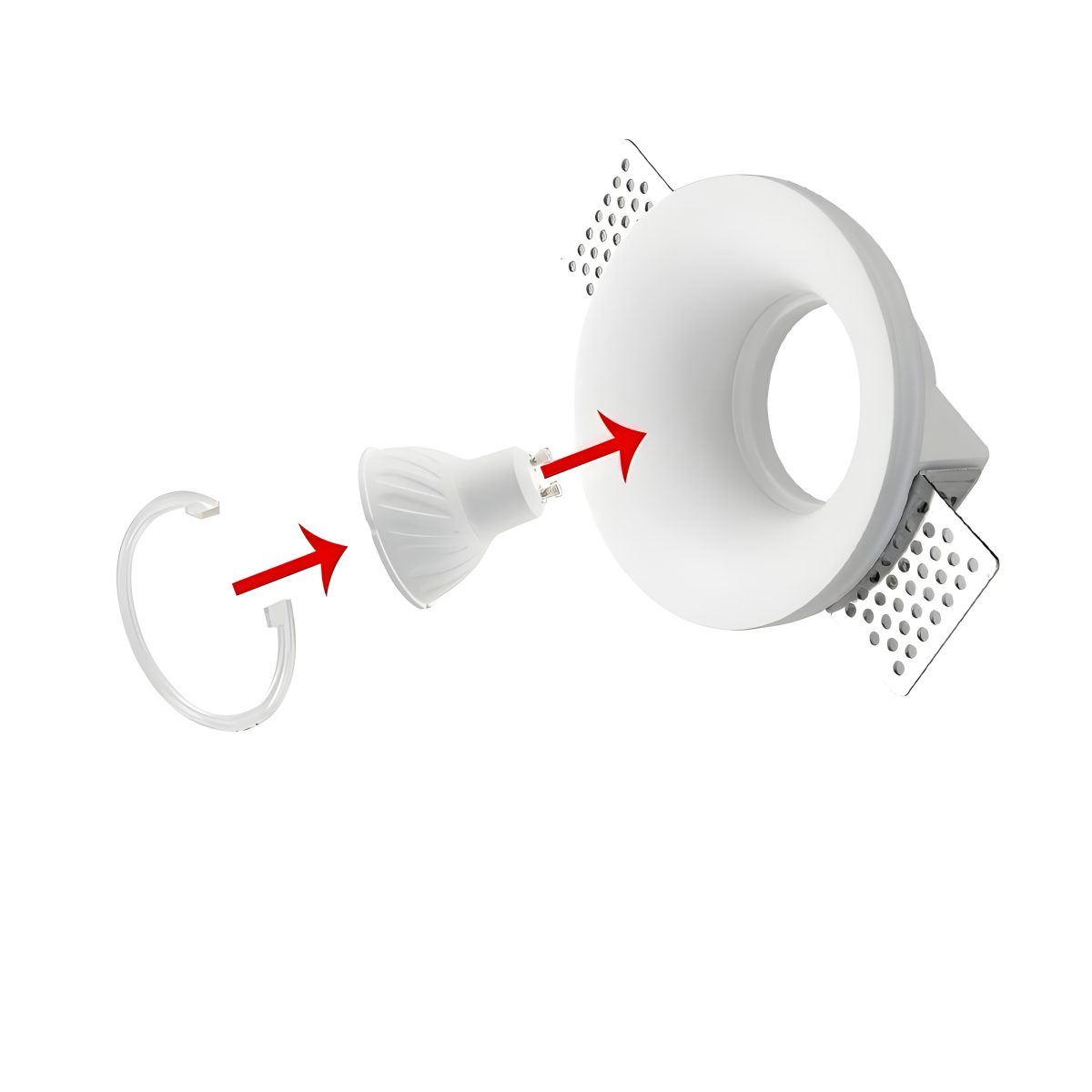Home Lighting SE-SPG-DL-WH2 YESO SPOT GYPSUM DOWNLIGHT WHITE GU10 - Image 4