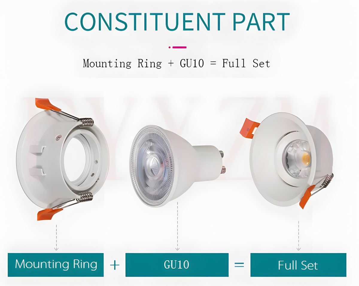 Home Lighting SE-SP-DL-R-WH CARGO SPOTLIGHT DOWNLIGHT RECESSED GU10 WHITE FOR HOLE 6.5cm - Image 5