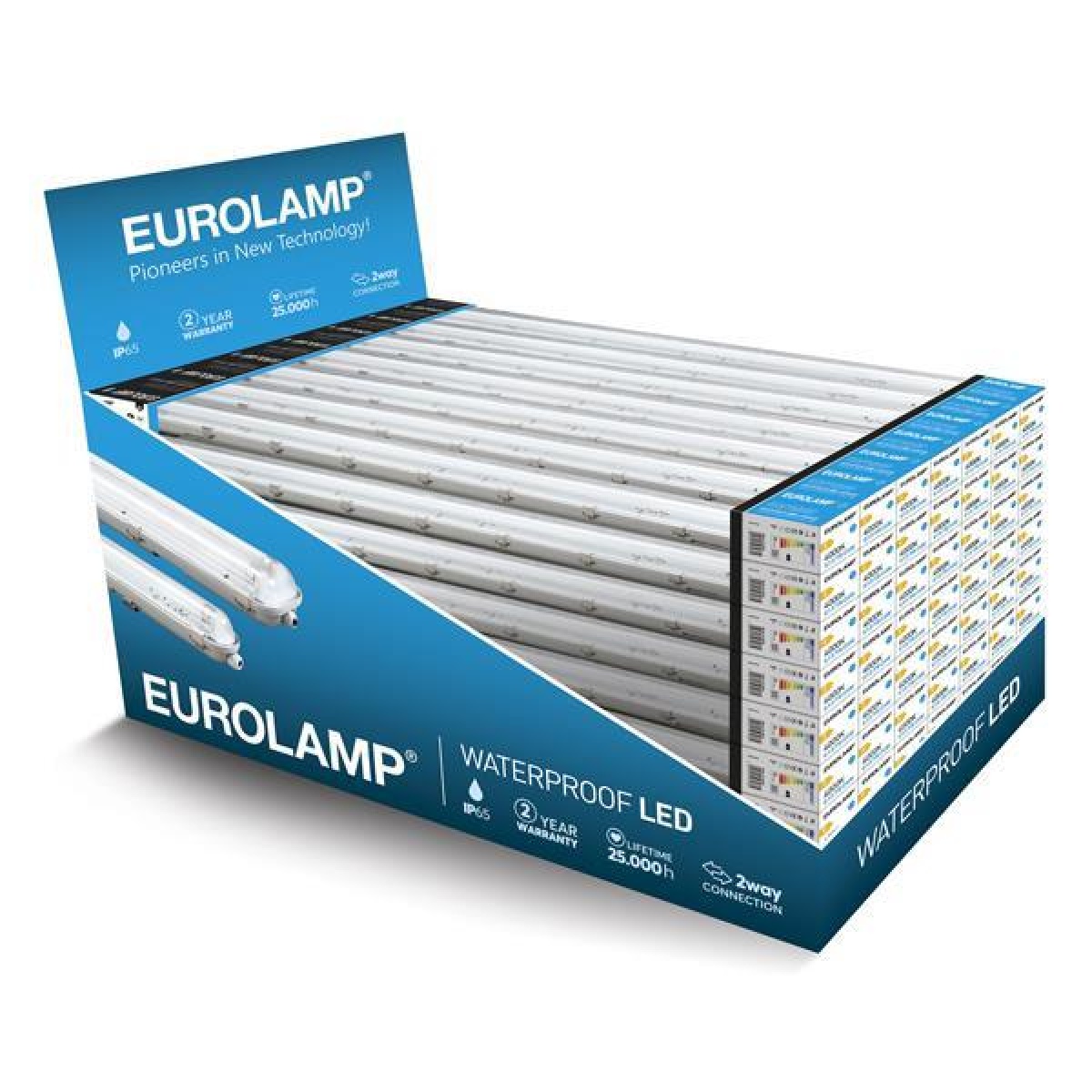 Eurolamp ΕΚΘΕΤΗΡΙΟ ΓΙΑ ΣΤΕΓΑΝA ΦΩΤΙΣΤΙΚΑ ΜΕ ΛΑΜΠΑ LED TUBE 1,50m 161Χ74Χ109