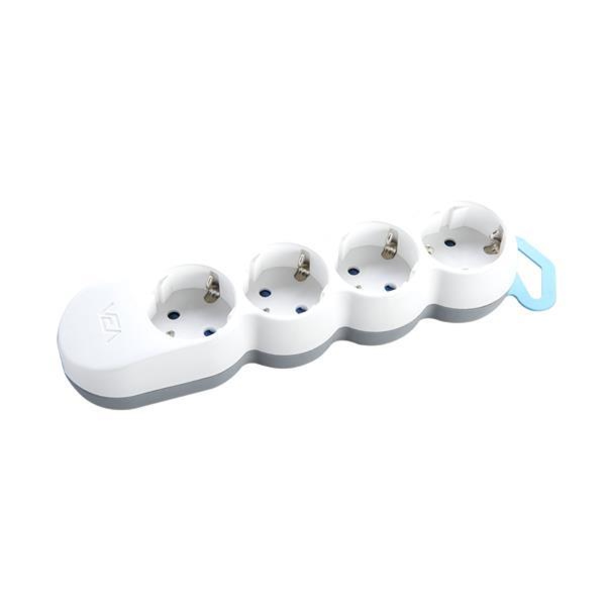 Eurolamp ΠΟΛΥΠΡΙΖΟ 4 ΘΕΣΕΩΝ ΜΕ ΚΑΛΩΔΙΟ ΟΒΑΛ 3X1,5mm 1,5m ΜΕ ΠΡΟΣΤΑΣΙΑ ΕΠΑΦΩΝ