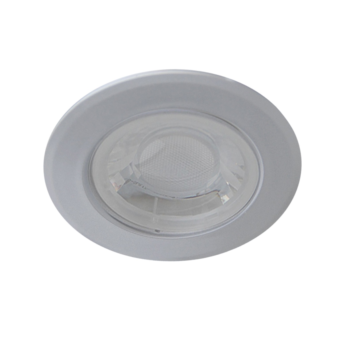 GK Χωνευτό Φωτιστικό Downlight Led Band Ασημί 8W 4000K 38° IP43 h5d7.8cm Κοπή 6cm