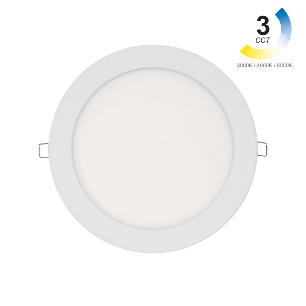 GK Χωνευτό φωτιστικό Led Band στρογγυλό 18W 3CCT Change 3000-4000-6000Κ d22cm