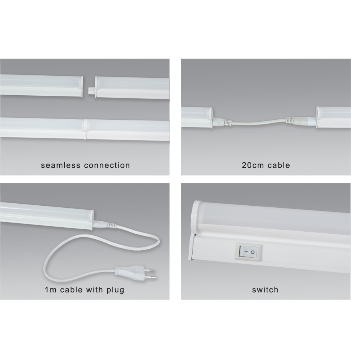 GK Φωτιστικό Τ5 Led 5W 3000K 30cm με καλώδιο 18cm - Image 3