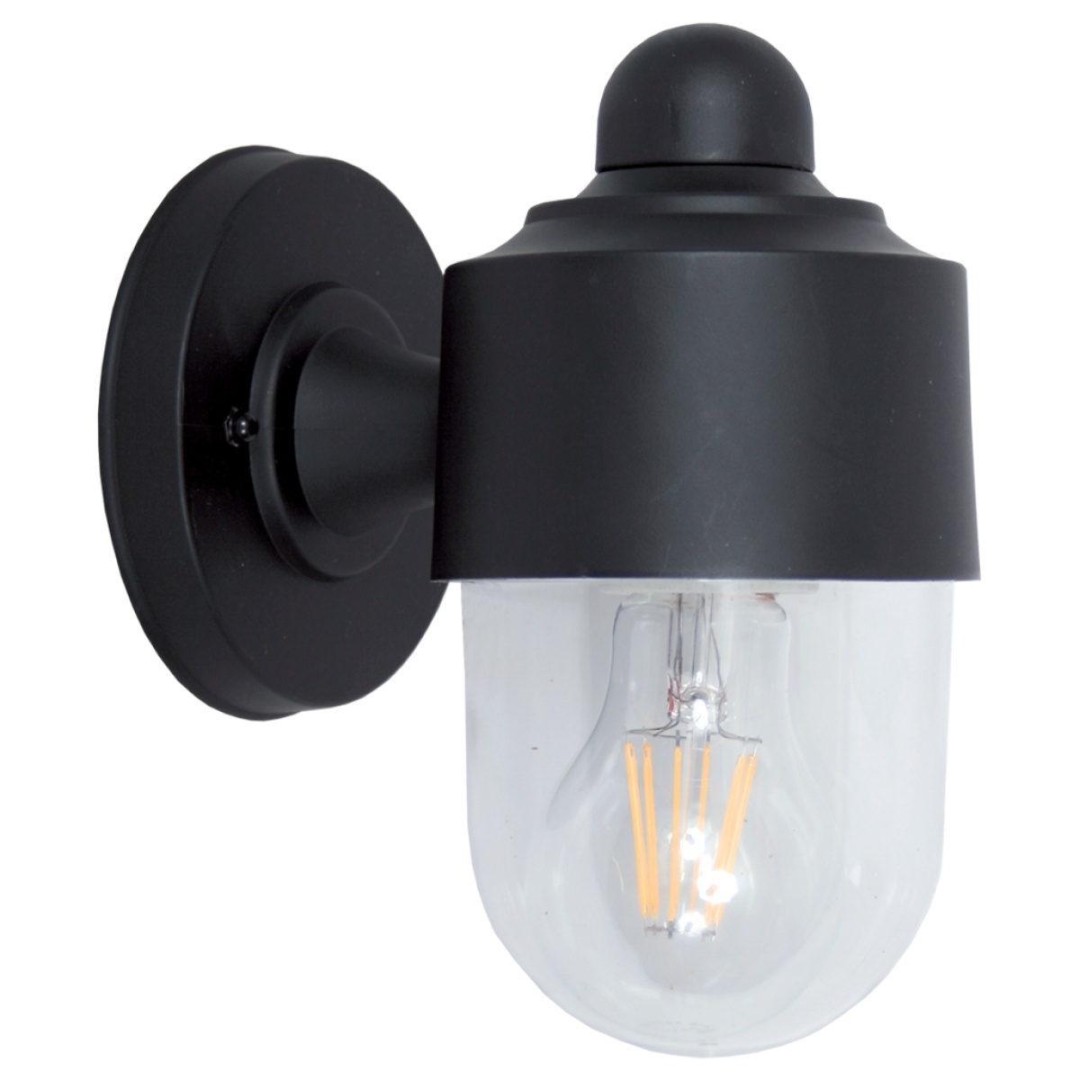 GK Επίτοιχο φωτιστικό CITY Μαύρο IP44 E27 max 10W