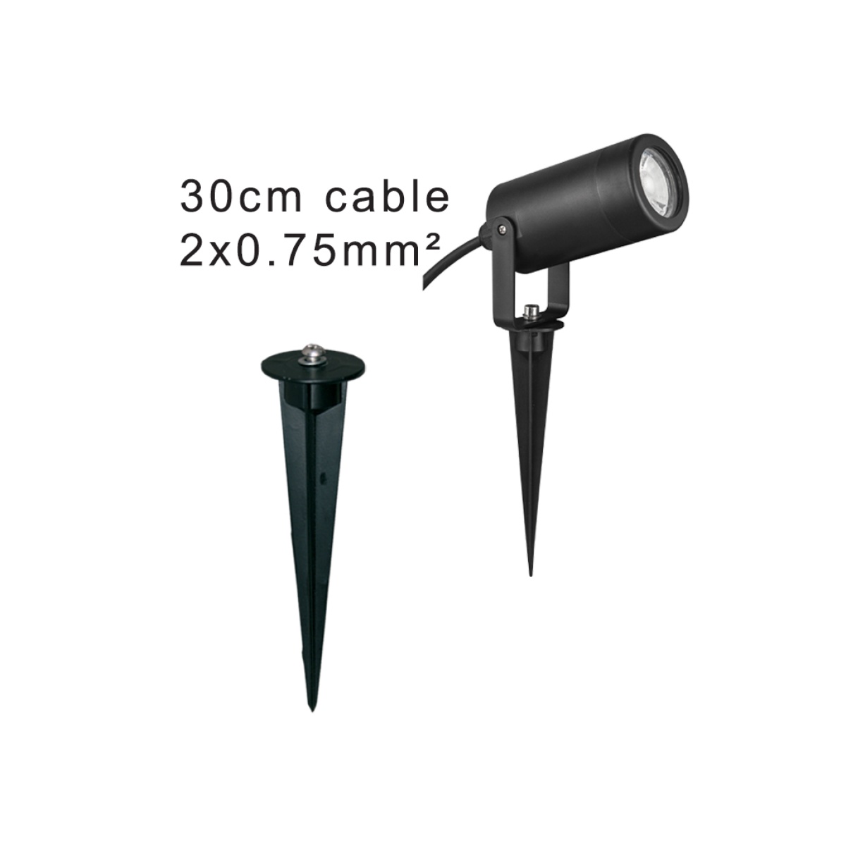 GK Κινητός Προβολέας Rio Gu10 Λευκό IP65 MAX 7W Seaside Class-ABS/PC/GLA 30cm 2*0.75mm2 Καλώδιο - Image 3