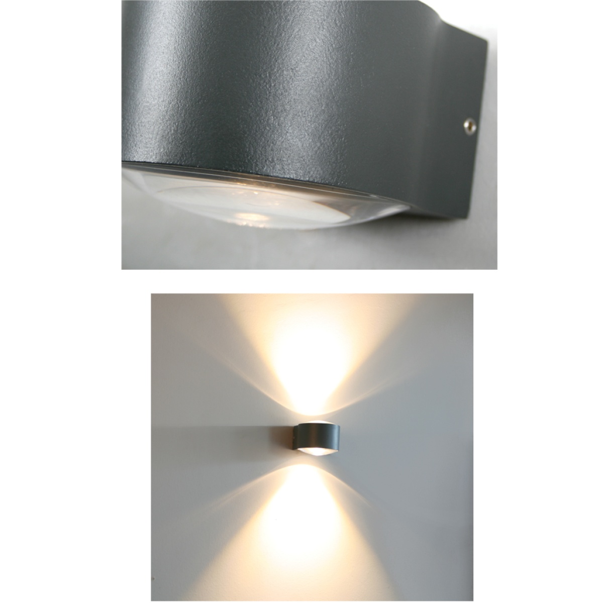 GK Επίτοιχο Φωτιστικό Lenss 2X4W 3000K Ανθρακί IP54 h5.2w7.8d9.9cm 90° 100-240V - Image 3