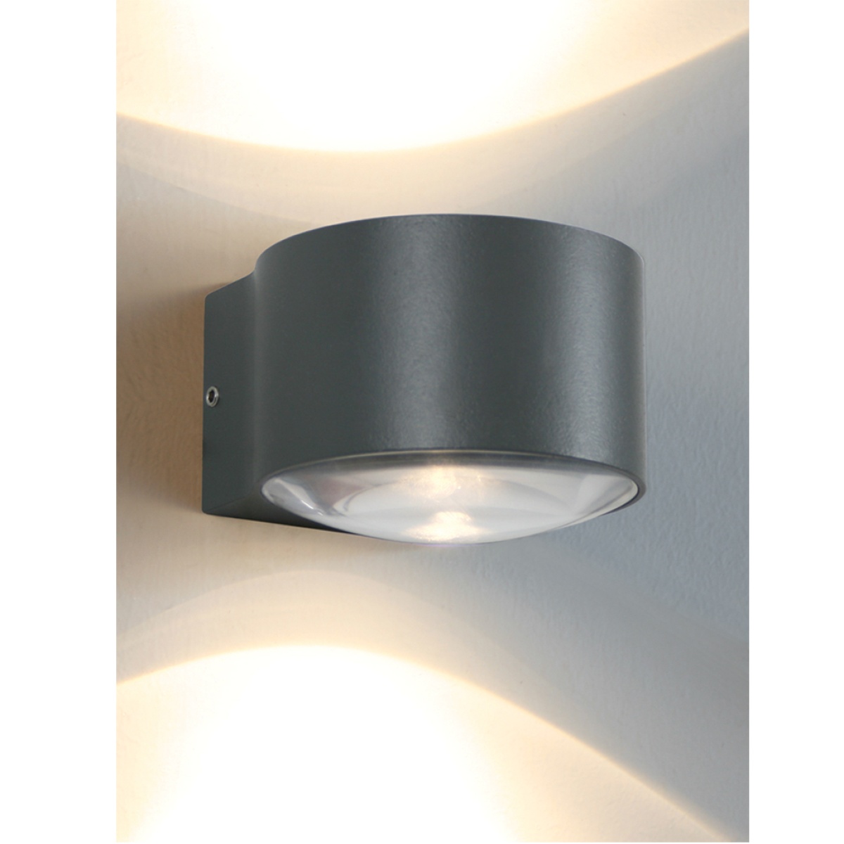 GK Επίτοιχο Φωτιστικό Lenss 2X4W 3000K Ανθρακί IP54 h5.2w7.8d9.9cm 90° 100-240V