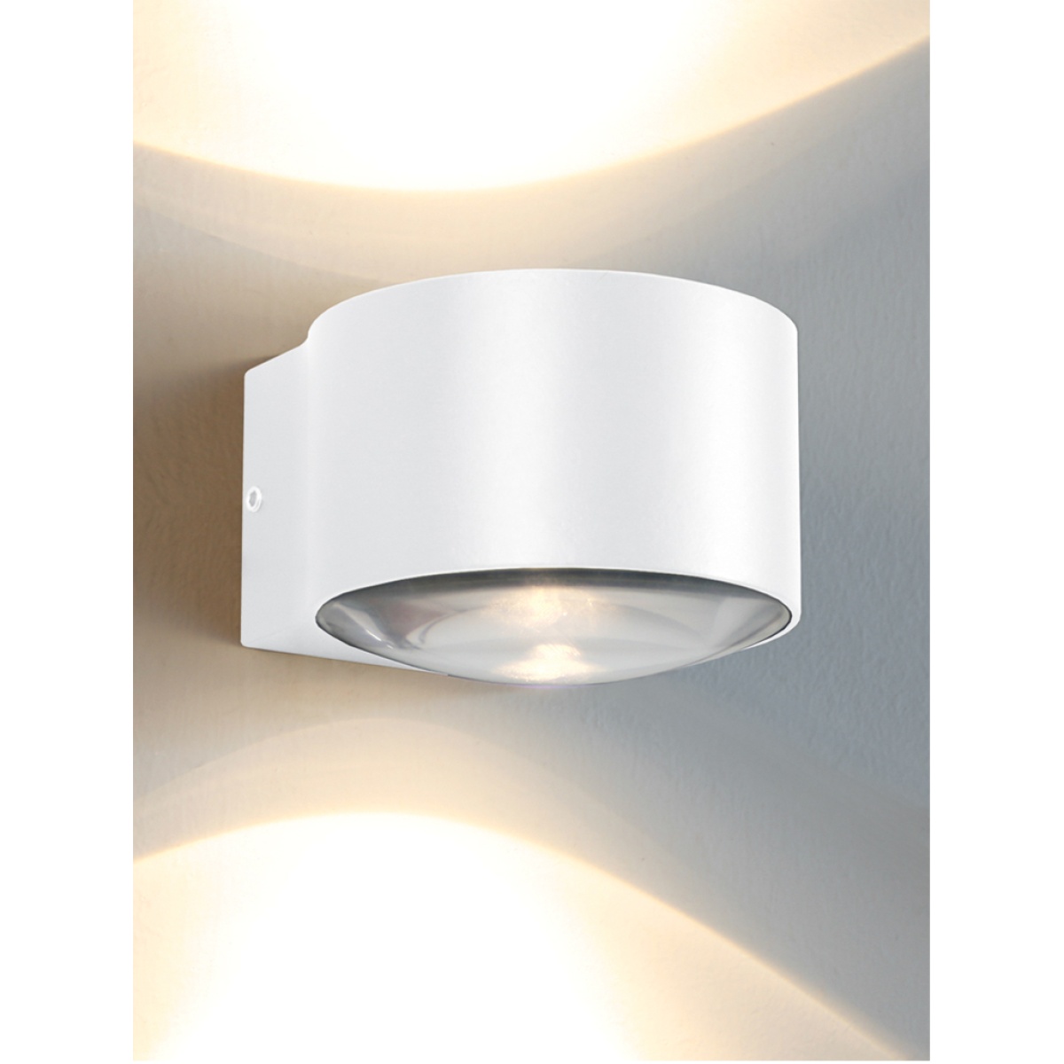 GK Επίτοιχο Φωτιστικό Lenss 2X4W 3000K Λευκό IP54 h5.2w7.8d9.9cm