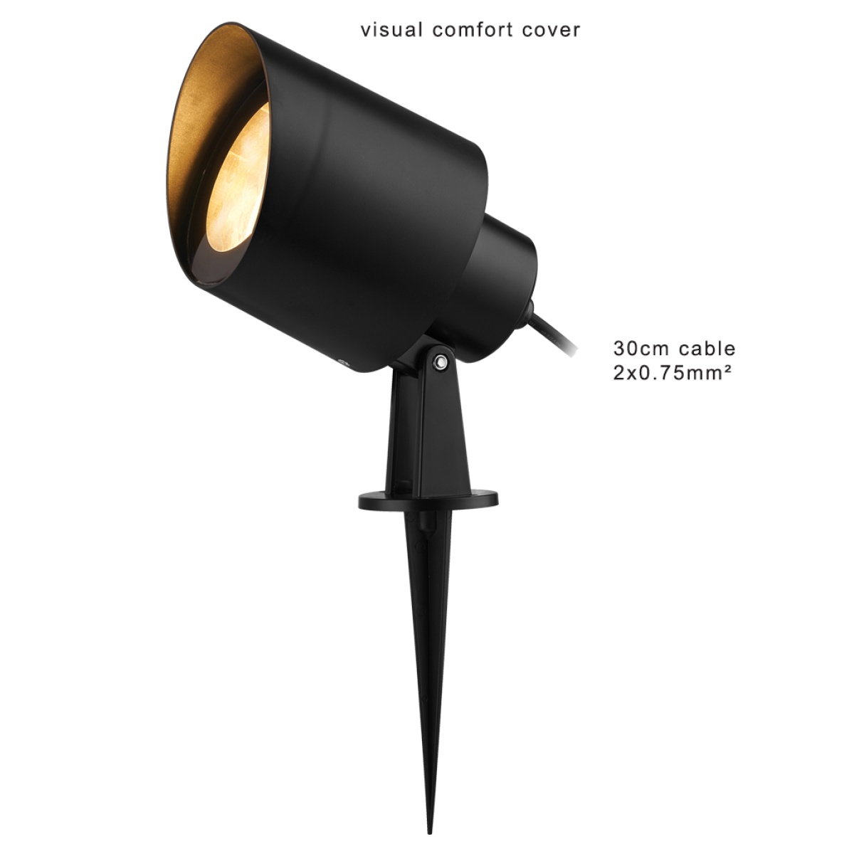GK Spot Arian Λευκό IP65 GU10-ES-111/E27-PAR-30 MAX 15W seaside class-ABS/PC/GLA 30cm 2*0.75mm2 καλώδιο - Image 3