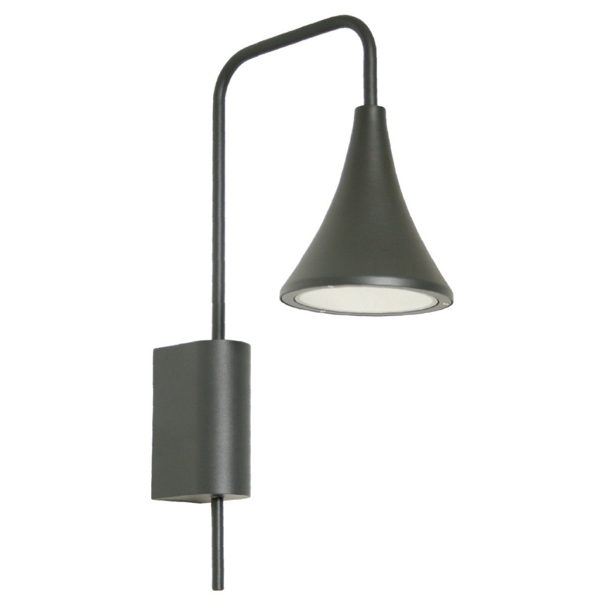 GK Επίτοιχο Φωτιστικό Kika Ανθρακί E27 IP65 h55l34d9cm 220-240V max40W