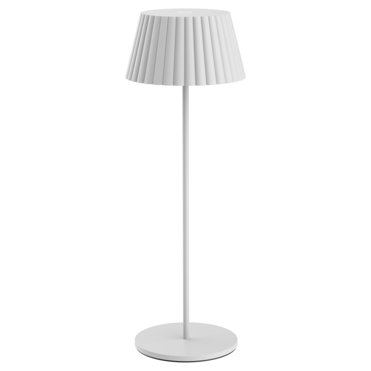 GK Επιτραπέζιο Dres 2.5W IP54 Λευκό 3000K 2000mAh h37.5d13.5cm base 12cm Dim USB-C