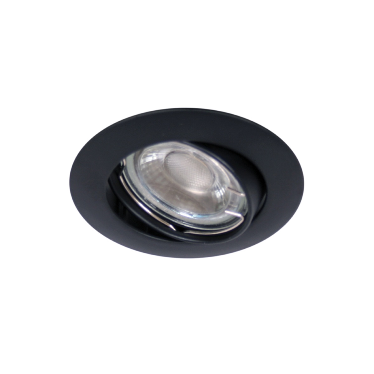 GK Χωνευτό κινητό φωτιστικό Rol 2 GU10 Μαύρο Ματ d8.3h2.2cm