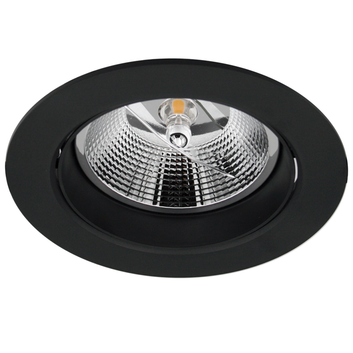 GK Χωνευτό Κινητό Φωτιστικό Syra Μαύρο Gu10 QR-111 15W Pc d165h41mm Seaside Class Κοπή 135mm