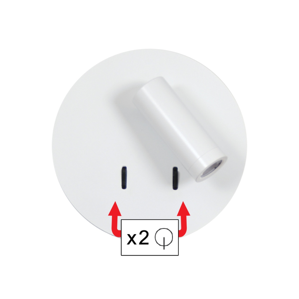 GK Φωτιστικό Dople Led 2W+8.5W 3000K 30° Λευκό d15cm 230V