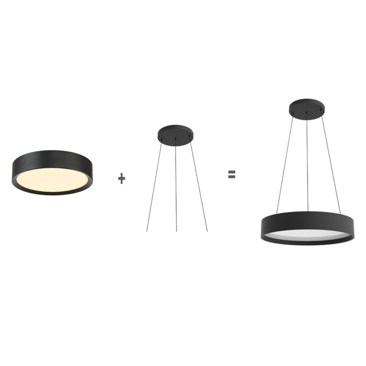 GK Φωτιστικό Tech 2 Led  76W DIM 3000K Λευκό Φ600xΗ90 - Image 3