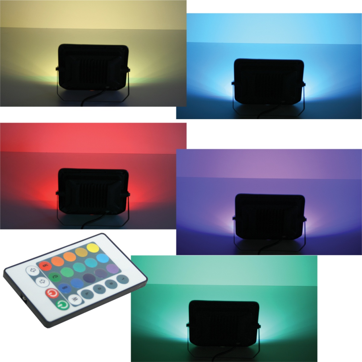 GK Προβολέας Band Led 50W RGBW IP65 Μαύρος με τηλεχειριστήριο & λειτουργία μνήμης τεέυταίας κατάστασης - Image 3